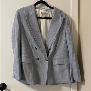 H&M Light Gray Pinstripe Blazer